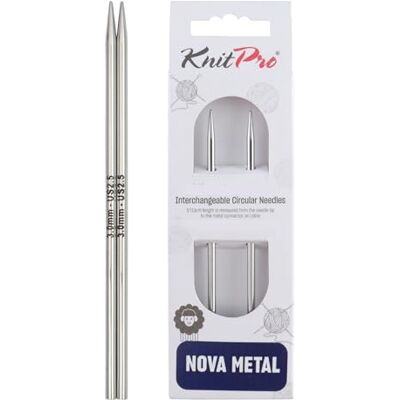 KnitPro Nova Austauschbare Nadelspitzen 4" (10cm) 3mm KnitPro Nova Austauschbare Nadelspitzen 4" (10cm) 3mm