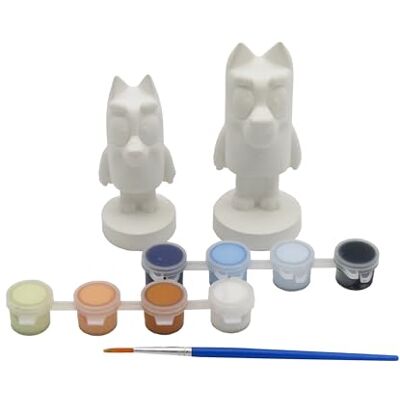 CYPBRANDS Bluey, Gipsfigurenset, kreative Aktivitäten, Malerei, mehrfarbig, offizielles Produkt CYPBRANDS Bluey, Gipsfigurenset, kreative Aktivitäten, Malerei, mehrfarbig, offizielles Produkt