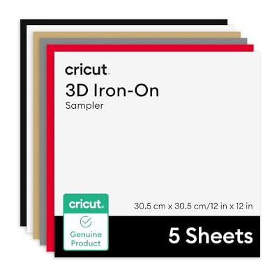Cricut ™ 3D Iron-On, Musterset Kräftige Farben – 30,5 x 30,5 cm / 12 x 12 Zoll (5 Stk.) Cricut ™ 3D Iron-On, Musterset Kräftige Farben – 30,5 x 30,5 cm / 12 x 12 Zoll (5 Stk.)