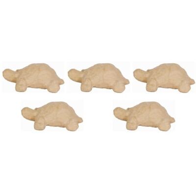 décopatch AP619Opack Packung 5 Träger zum Verzieren, aus Pappmaché, Schildkröte, 11x8,5x3,5 cm, Kraftbraun, 1 Pack décopatch AP619Opack Packung 5 Träger zum Verzieren, aus Pappmaché, Schildkröte, 11x8,5x3,5 cm, Kraftbraun, 1 Pack