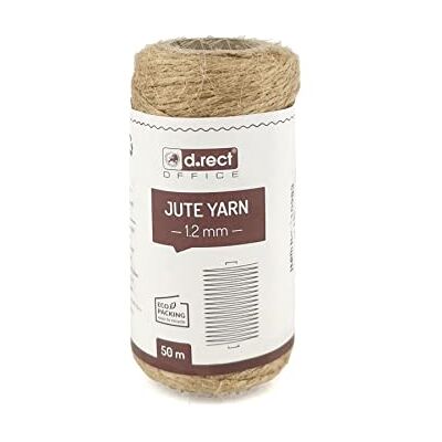 D.RECT 50m Jute-Schnur Natur Braun Jute-Kordel Packschnur Geschenk-Band Bastelschnur Dekokordel 1,2mm Dicke Für: Verpackung, DIY Kunst-Handwerk, Floristik, Dekoration D.RECT 50m Jute-Schnur Natur Braun Jute-Kordel Packschnur Geschenk-Band Bastelschnur Dekokordel 1,2mm Dicke Für: Verpackung, DIY Kunst-Handwerk, Floristik, Dekoration