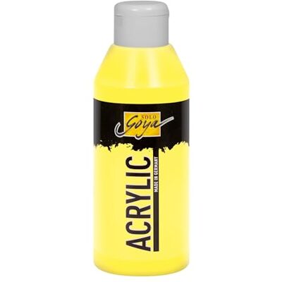 KREUL 84202 Solo Goya Acrylic zitron, 250 ml Flasche, cremige vielseitig einsetzbare Acrylfarbe in Studienqualität, auf Wasserbasis, schnell und matt trocknend, gut deckend, wasserfest KREUL 84202 Solo Goya Acrylic zitron, 250 ml Flasche, cremige vielseitig einsetzbare Acrylfarbe in Studienqualität, auf Wasserbasis, schnell und matt trocknend, gut deckend, wasserfest