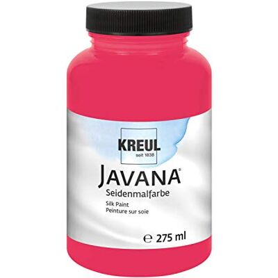 KREUL 8103-275 Javana Seidenmalfarbe 275 ml, rot, hochpigmentierte und brillante Farbe auf Wasserbasis, mit fließend flüssigem Charakter, dringt tief in die Fasern ein KREUL 8103-275 Javana Seidenmalfarbe 275 ml, rot, hochpigmentierte und brillante Farbe auf Wasserbasis, mit fließend flüssigem Charakter, dringt tief in die Fasern ein