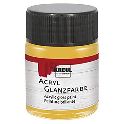KREUL 79515 Acryl Glanzfarbe, 50 ml Glas in gold, glänzend-glatte Acrylfarbe zum Anmalen und Basteln, auf Wasserbasis, speichelecht, schnelltrocknend und deckend KREUL 79515 Acryl Glanzfarbe, 50 ml Glas in gold, glänzend-glatte Acrylfarbe zum Anmalen und Basteln, auf Wasserbasis, speichelecht, schnelltrocknend und deckend