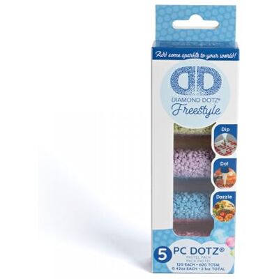 DIAMOND DOTZ DDA-011 Freestyle, runde Steinchen in Pastellfarben, 5er Set, funkelnde Diamanten f?r Diamond Painting, zum individuellen Gestalten und Verzieren von Accessoires DIAMOND DOTZ DDA-011 Freestyle, runde Steinchen in Pastellfarben, 5er Set, funkelnde Diamanten f?r Diamond Painting, zum individuellen Gestalten und Verzieren von Accessoires