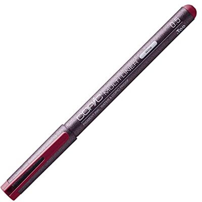 Copic Multiliner 0,5 mm, Wine, Fineliner mit einer feinen Spitze und wasserbeständiger Pigmenttinte Copic Multiliner 0,5 mm, Wine, Fineliner mit einer feinen Spitze und wasserbeständiger Pigmenttinte