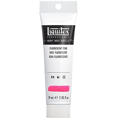Liquitex 1045987 Professional Heavy Body Acrylfarbe in Künstlerqualität mit ausgezeichneter Lichtechtheit in buttriger Konsistenz, 59ml Tube Fluo Pink Liquitex 1045987 Professional Heavy Body Acrylfarbe in Künstlerqualität mit ausgezeichneter Lichtechtheit in buttriger Konsistenz, 59ml Tube Fluo Pink