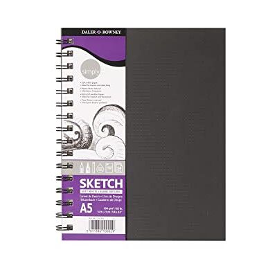 Daler Rowney SG Bildung DR 482254500 A5 Range, einfach Wired Skizzenbücher (54 Blätter) Daler Rowney SG Bildung DR 482254500 A5 Range, einfach Wired Skizzenbücher (54 Blätter)