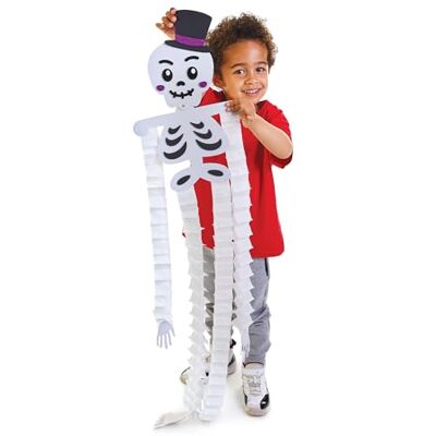Baker Ross FN295 Großes Skelett Streamer Hängende Dekoration Kits Packung mit 4, Halloween Kunst und Handwerk für Kinder, Halloween-Dekorationen Baker Ross FN295 Großes Skelett Streamer Hängende Dekoration Kits Packung mit 4, Halloween Kunst und Handwerk für Kinder, Halloween-Dekorationen