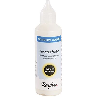 Rayher HOBBY 38702000 Nachtleuchtfarbe easy paint , Flasche 80 ml, Leuchtet im Dunkeln Rayher HOBBY 38702000 Nachtleuchtfarbe easy paint , Flasche 80 ml, Leuchtet im Dunkeln