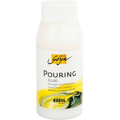 KREUL 87210 Solo Goya Pouring Fluid, 750 ml Flasche, flüssiges Acrylmedium für Gieß- und Fließtechniken, auf Wasserbasis, optimiert das Fließverhalten von Acrylfarben KREUL 87210 Solo Goya Pouring Fluid, 750 ml Flasche, flüssiges Acrylmedium für Gieß- und Fließtechniken, auf Wasserbasis, optimiert das Fließverhalten von Acrylfarben