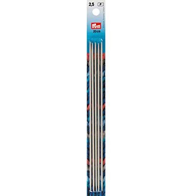 Prym 191488 Strumpfstricknadeln ALU 20 cm 2,50 mm grau Strumpfstricknadel, Aluminium, 2,5 mm Prym 191488 Strumpfstricknadeln ALU 20 cm 2,50 mm grau Strumpfstricknadel, Aluminium, 2,5 mm