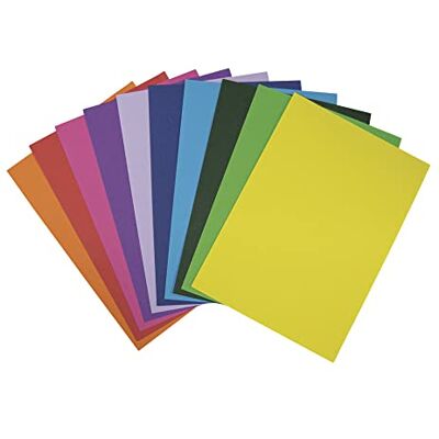 Rayher Bastelkarton, DIN A4, 180 g/m2, 100 Blatt, FSC Mix Credit, säurefrei, farbsortiert, 10 Farben gemischt, Kartonpapier, 67376999 Rayher Bastelkarton, DIN A4, 180 g/m2, 100 Blatt, FSC Mix Credit, säurefrei, farbsortiert, 10 Farben gemischt, Kartonpapier, 67376999
