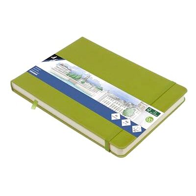 Kangaro Skizzenbuch A5 landscape Lime Green PU Hardcover 80 Blatt 140 Gramm cremefarbenes Papier mit Gummiband und Band, lindgrün Kangaro Skizzenbuch A5 landscape Lime Green PU Hardcover 80 Blatt 140 Gramm cremefarbenes Papier mit Gummiband und Band, lindgrün