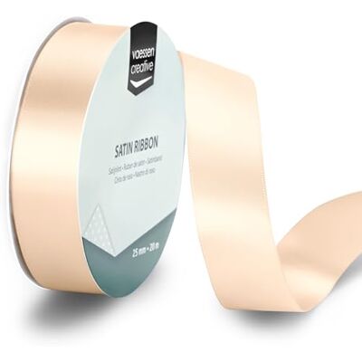 Creative Satinband Elfenbein Doppelseitiger Dekoband 20 m x 25 mm Geschenkband und Stoffbänder für Deko, Schachteln und Lesezeichen Creative Satinband Elfenbein Doppelseitiger Dekoband 20 m x 25 mm Geschenkband und Stoffbänder für Deko, Schachteln und Lesezeichen