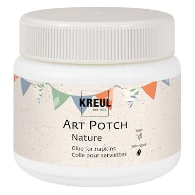 KREUL 49141 Art Potch Nature, transparent, 150 ml, Serviettentechnik- und Dekokleber auf Wasserbasis, für Holz, Keramik, Stein und Karton KREUL 49141 Art Potch Nature, transparent, 150 ml, Serviettentechnik- und Dekokleber auf Wasserbasis, für Holz, Keramik, Stein und Karton