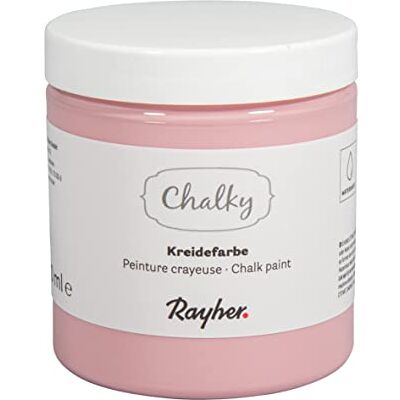 Rayher Chalky, Kreidefarbe auf Wasserbasis, altrosa, für Shabby-Chic, Vintage- und Landhaus-Stil-Looks, Dose 230 ml, 35048268, Rose Rayher Chalky, Kreidefarbe auf Wasserbasis, altrosa, für Shabby-Chic, Vintage- und Landhaus-Stil-Looks, Dose 230 ml, 35048268, Rose