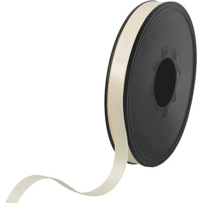 Les Petits Rubans Doppelseitiges Satinband aus 100% Polyester für Hochzeiten, Geschenkverpackungen, Blumenarrangements, Kunsthandwerk, Kuchen, Schleifen, Verzierungen, 9 mm x 25 m, Creme Les Petits Rubans Doppelseitiges Satinband aus 100% Polyester für Hochzeiten, Geschenkverpackungen, Blumenarrangements, Kunsthandwerk, Kuchen, Schleifen, Verzierungen, 9 mm x 25 m, Creme