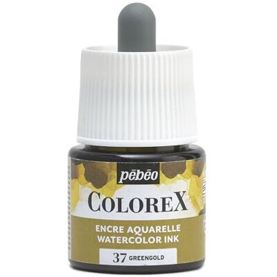 PEBEO Pébéo Tinte Colorex Greengold 45 ml – Colorex Tinte Aquarell – Tinte grün – Tinte für Zeichnung mit mehreren Werkzeugen – 45 ml – Greengold PEBEO Pébéo Tinte Colorex Greengold 45 ml – Colorex Tinte Aquarell – Tinte grün – Tinte für Zeichnung mit mehreren Werkzeugen – 45 ml – Greengold