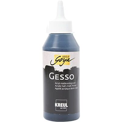 KREUL 85281 SOLO GOYA Gesso schwarz, 250 ml, Grundierung von dunklen Maluntergründen auf Acryl-Halbkreidebasis, wasserfest und gut deckend KREUL 85281 SOLO GOYA Gesso schwarz, 250 ml, Grundierung von dunklen Maluntergründen auf Acryl-Halbkreidebasis, wasserfest und gut deckend