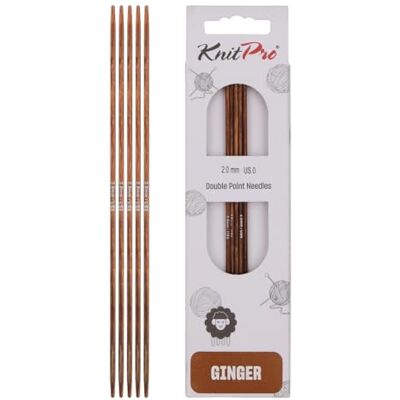 KnitPro Ginger Nadelspiele 5" (12.5cm) 2mm KnitPro Ginger Nadelspiele 5" (12.5cm) 2mm