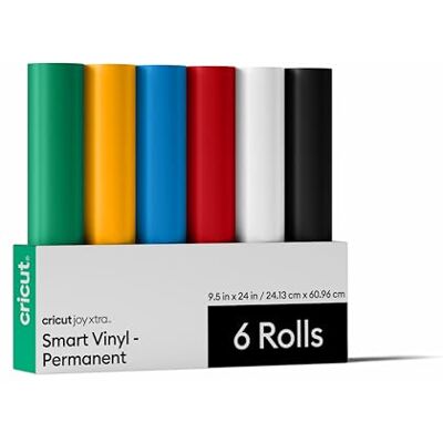 Cricut Smart Vinyl – Permanent, Musterpaket – 24,1 cm x 61 cm – Großpackung (6er-Pack) Cricut Smart Vinyl – Permanent, Musterpaket – 24,1 cm x 61 cm – Großpackung (6er-Pack)