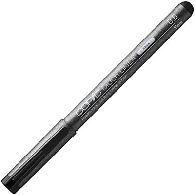 Copic Multiliner 0,8 mm, Black, Fineliner mit einer feinen Spitze und wasserbeständiger Pigmenttinte Copic Multiliner 0,8 mm, Black, Fineliner mit einer feinen Spitze und wasserbeständiger Pigmenttinte