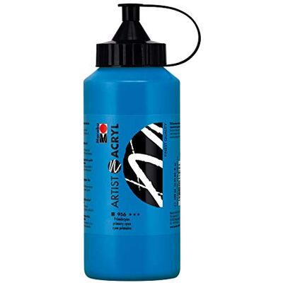 Marabu 12200075956 Artist Acryl, Primärcyan 500 ml, feine Acrylfarbe in Künstlerqualität, auf Wasserbasis, pastose Konsistenz, hoch pigmentiert, sehr gute Brillanz und Deckkraft Marabu 12200075956 Artist Acryl, Primärcyan 500 ml, feine Acrylfarbe in Künstlerqualität, auf Wasserbasis, pastose Konsistenz, hoch pigmentiert, sehr gute Brillanz und Deckkraft
