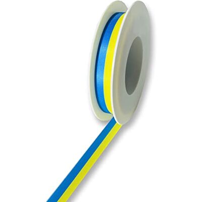 Deko AS GmbH Deko und Band Vereinsband gelb, blau 15 mm x 25 m 2436 15 S Deko AS GmbH Deko und Band Vereinsband gelb, blau 15 mm x 25 m 2436 15 S