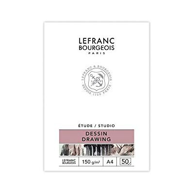 Lefranc Bourgeois 301334 Studio Zeichenblock 50 Blatt A4, gebunden,150 g/m², feinkörnige Oberfläche zum Zeichnen mit Bleistiften, Kreide, Kohle und anderen Trockentechniken Lefranc Bourgeois 301334 Studio Zeichenblock 50 Blatt A4, gebunden,150 g/m², feinkörnige Oberfläche zum Zeichnen mit Bleistiften, Kreide, Kohle und anderen Trockentechniken
