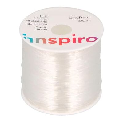 INNSPIRO Elastisches Garn, transparent, 0,3 mm, 100 m. INNSPIRO Elastisches Garn, transparent, 0,3 mm, 100 m.