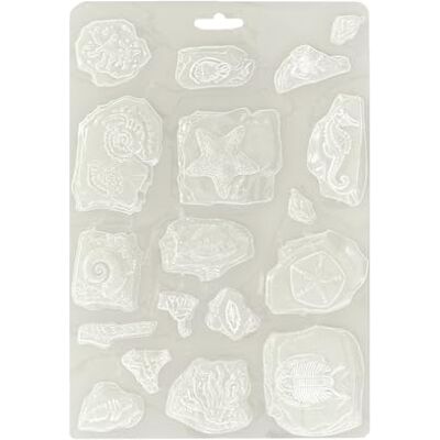Stamperia Soft Mould A5 for Scrapbooking, Albums, Bullet Journals and More, Suitable for Soft Clay, Ceramic Powder and More, Perfect for Hobbies, Crafts and Gifting (Silent Sea, Fossils) Stamperia Soft Mould A5 for Scrapbooking, Albums, Bullet Journals and More, Suitable for Soft Clay, Ceramic Powder and More, Perfect for Hobbies, Crafts and Gifting (Silent Sea, Fossils)