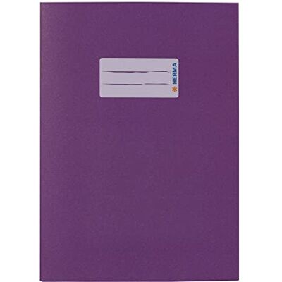 Herma 5506 Heftumschlag A5 Papier Violett Lila, Hefthülle mit Beschriftungsfeld aus extrem kräftigen Papier & satten Farben, Heftschoner für Schulhefte, farbig Herma 5506 Heftumschlag A5 Papier Violett Lila, Hefthülle mit Beschriftungsfeld aus extrem kräftigen Papier & satten Farben, Heftschoner für Schulhefte, farbig