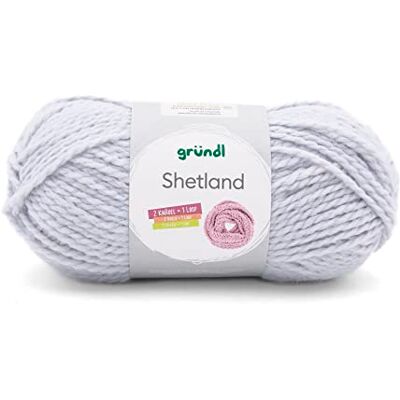 Gründl Wolle Shetland Winterwolle 1 Knäuel 100 g, Hellgrau Dicke Wolle zum Häkeln und Stricken Weich und wärmend 80 % Polyacryl, 20 % Wolle 100 g / 170 m Nadelstärke 7-8 Gründl Wolle Shetland Winterwolle 1 Knäuel 100 g, Hellgrau Dicke Wolle zum Häkeln und Stricken Weich und wärmend 80 % Polyacryl, 20 % Wolle 100 g / 170 m Nadelstärke 7-8
