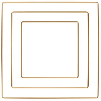 Rayher Metallformen Quadrat, Gold, Sortiert, Box 3 Stück, je 1x 15 cm, 20 cm, 25 cm, Metallringe, Drahtformen zum Basteln, für Wickeltechnik, Floristik, Makramee Ring, 25220616 Rayher Metallformen Quadrat, Gold, Sortiert, Box 3 Stück, je 1x 15 cm, 20 cm, 25 cm, Metallringe, Drahtformen zum Basteln, für Wickeltechnik, Floristik, Makramee Ring, 25220616