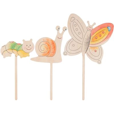 goki 58349 Blumenstecker zum Anmalen, fördert die Kreativität, weckt den grünen Daumen, verschönert den Garten, dekorativ in Beeten und Töpfen, naturbelassenes Holz 3er Set, ab 4 Jahre goki 58349 Blumenstecker zum Anmalen, fördert die Kreativität, weckt den grünen Daumen, verschönert den Garten, dekorativ in Beeten und Töpfen, naturbelassenes Holz 3er Set, ab 4 Jahre