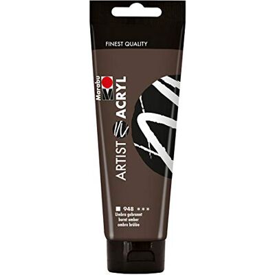 Marabu 12200044948 Artist Acryl, Umbra gebrannt 120 ml, feine Acrylfarbe in Künstlerqualität, auf Wasserbasis, pastose Konsistenz, hoch pigmentiert, sehr gute Brillanz und Deckkraft Marabu 12200044948 Artist Acryl, Umbra gebrannt 120 ml, feine Acrylfarbe in Künstlerqualität, auf Wasserbasis, pastose Konsistenz, hoch pigmentiert, sehr gute Brillanz und Deckkraft