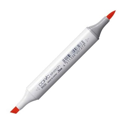 Copic Sketch Marker Typ RV 25, Dog Rose Flower, professioneller Pinselmarker, mit einer Super-Brush-Spitze und einer Medium-Broad-Spitze Copic Sketch Marker Typ RV 25, Dog Rose Flower, professioneller Pinselmarker, mit einer Super-Brush-Spitze und einer Medium-Broad-Spitze