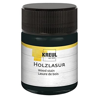KREUL 78518 Farbintensive Acryl Holzlasur, 50 ml Glas in ebenholz, für unbehandeltes, natürliches Holz und saugende Naturpapiere, fließend flüssige Farbe auf Wasserbasis KREUL 78518 Farbintensive Acryl Holzlasur, 50 ml Glas in ebenholz, für unbehandeltes, natürliches Holz und saugende Naturpapiere, fließend flüssige Farbe auf Wasserbasis