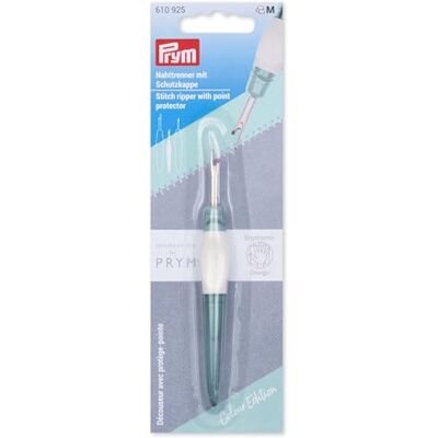 Prym 610925 Ergonomischer Nahttrenner – Klein, mit Kugelspitze, rutschfestem Griff & Schutzkappe, ideal zum Auftrennen von Nähten und Stichen, für Rechts- & Linkshänder, salbei Prym 610925 Ergonomischer Nahttrenner – Klein, mit Kugelspitze, rutschfestem Griff & Schutzkappe, ideal zum Auftrennen von Nähten und Stichen, für Rechts- & Linkshänder, salbei