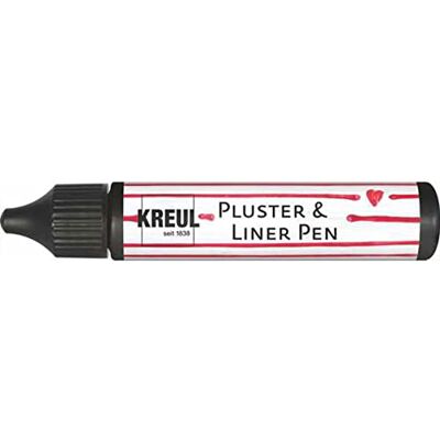 KREUL 49819 Pluster und Liner Pen schwarz, 29 ml, Plusterfarbe zum Dekorieren und Verzieren, für Dekoeffekte durch aufplustern im Backofen, mit Bügeleisen oder Fön KREUL 49819 Pluster und Liner Pen schwarz, 29 ml, Plusterfarbe zum Dekorieren und Verzieren, für Dekoeffekte durch aufplustern im Backofen, mit Bügeleisen oder Fön