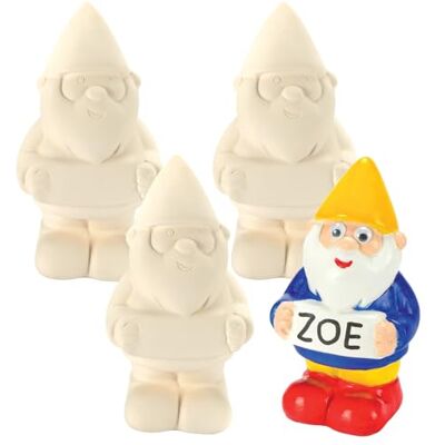 Baker Ross AF428 individuell gestaltbare Gartenzwerge aus Keramik, kreatives Kunst- und Bastelzubehör für Kinder zum Basteln, individuell Gestalten und Dekorieren (4 Stück) Baker Ross AF428 individuell gestaltbare Gartenzwerge aus Keramik, kreatives Kunst- und Bastelzubehör für Kinder zum Basteln, individuell Gestalten und Dekorieren (4 Stück)