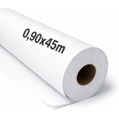 OFITURIA Kraftpapier Weiß – Rolle 0,90 × 45 m – 1 Rolle – Verpackungspapier Und Geschenkpapier – Bastelpapier Für DIY, Dekoration Und Schnittmuster – Reißfest Und Leicht Zuschneidbar OFITURIA Kraftpapier Weiß – Rolle 0,90 × 45 m – 1 Rolle – Verpackungspapier Und Geschenkpapier – Bastelpapier Für DIY, Dekoration Und Schnittmuster – Reißfest Und Leicht Zuschneidbar