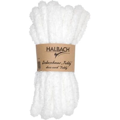 Halbach Seidenbänder Handstrickwolle aus Teddystoff Breite: 15mm Länge: 8 m Chunky Kuschelwolle Wolle zum Stricken und Häkeln Farbe: weiß Halbach Seidenbänder Handstrickwolle aus Teddystoff Breite: 15mm Länge: 8 m Chunky Kuschelwolle Wolle zum Stricken und Häkeln Farbe: weiß