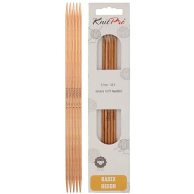 KnitPro Basix Beech Nadelspiele 8" (20cm) 3.5mm KnitPro Basix Beech Nadelspiele 8" (20cm) 3.5mm