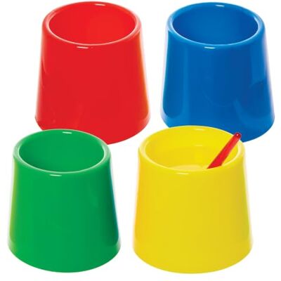 Baker Ross FN283 Große auslaufsichere Wassertöpfe 4er-Pack, Wassertöpfe zum Malen, Wassertöpfe für Kunst und Handwerk Baker Ross FN283 Große auslaufsichere Wassertöpfe 4er-Pack, Wassertöpfe zum Malen, Wassertöpfe für Kunst und Handwerk