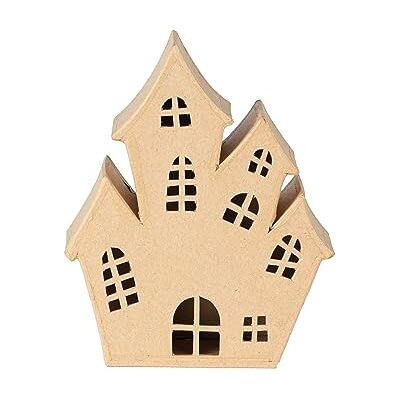 décopatch SA232C Geisterhaus aus Pappmachee, 8x16,5x19,5 cm, ideal für Halloween Deko, Kartonbraun, 1 Stück décopatch SA232C Geisterhaus aus Pappmachee, 8x16,5x19,5 cm, ideal für Halloween Deko, Kartonbraun, 1 Stück