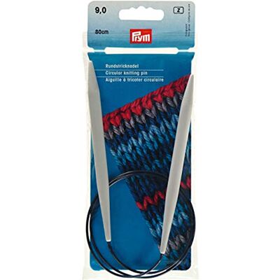 Prym 211180 Rundstricknadeln KST 80 cm 9,00 mm grau Prym 211180 Rundstricknadeln KST 80 cm 9,00 mm grau