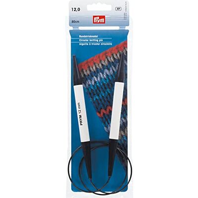 Prym 211314 Rundstricknadeln KST 80 cm 12,00 mm grau Rundstricknadel, Kunststoff, 12 mm, Silberfarbig Prym 211314 Rundstricknadeln KST 80 cm 12,00 mm grau Rundstricknadel, Kunststoff, 12 mm, Silberfarbig