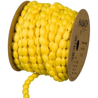 Halbach Seidenbänder Pompom Borte Breite 8mm Länge 15m Band mit Bommeln als Pompons-Girlande, Hochzeitsdeko, Gartenparty Deko Farbe: gelb Halbach Seidenbänder Pompom Borte Breite 8mm Länge 15m Band mit Bommeln als Pompons-Girlande, Hochzeitsdeko, Gartenparty Deko Farbe: gelb